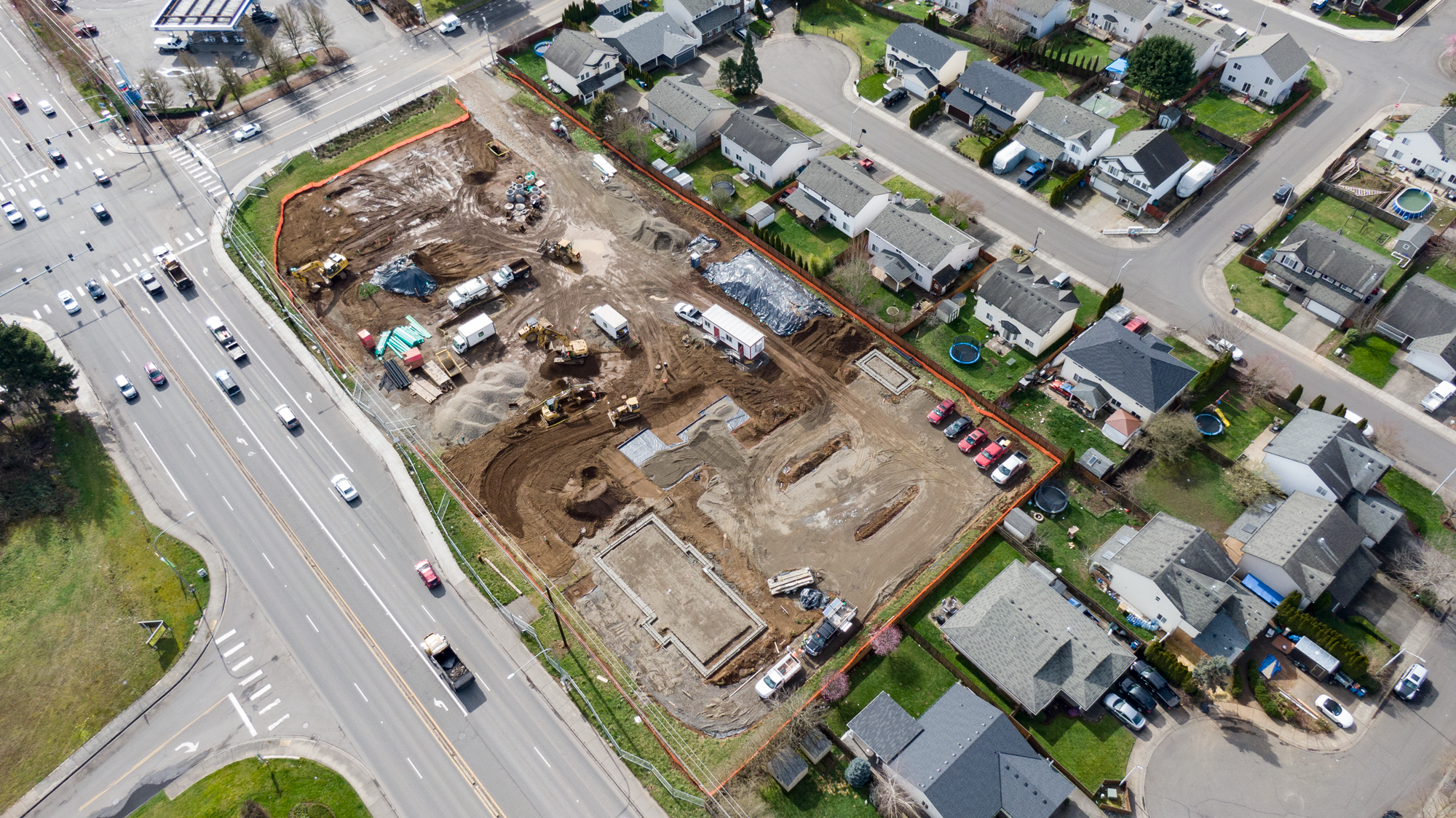 Construction of 7-Eleven and Starbucks Vancouver WA