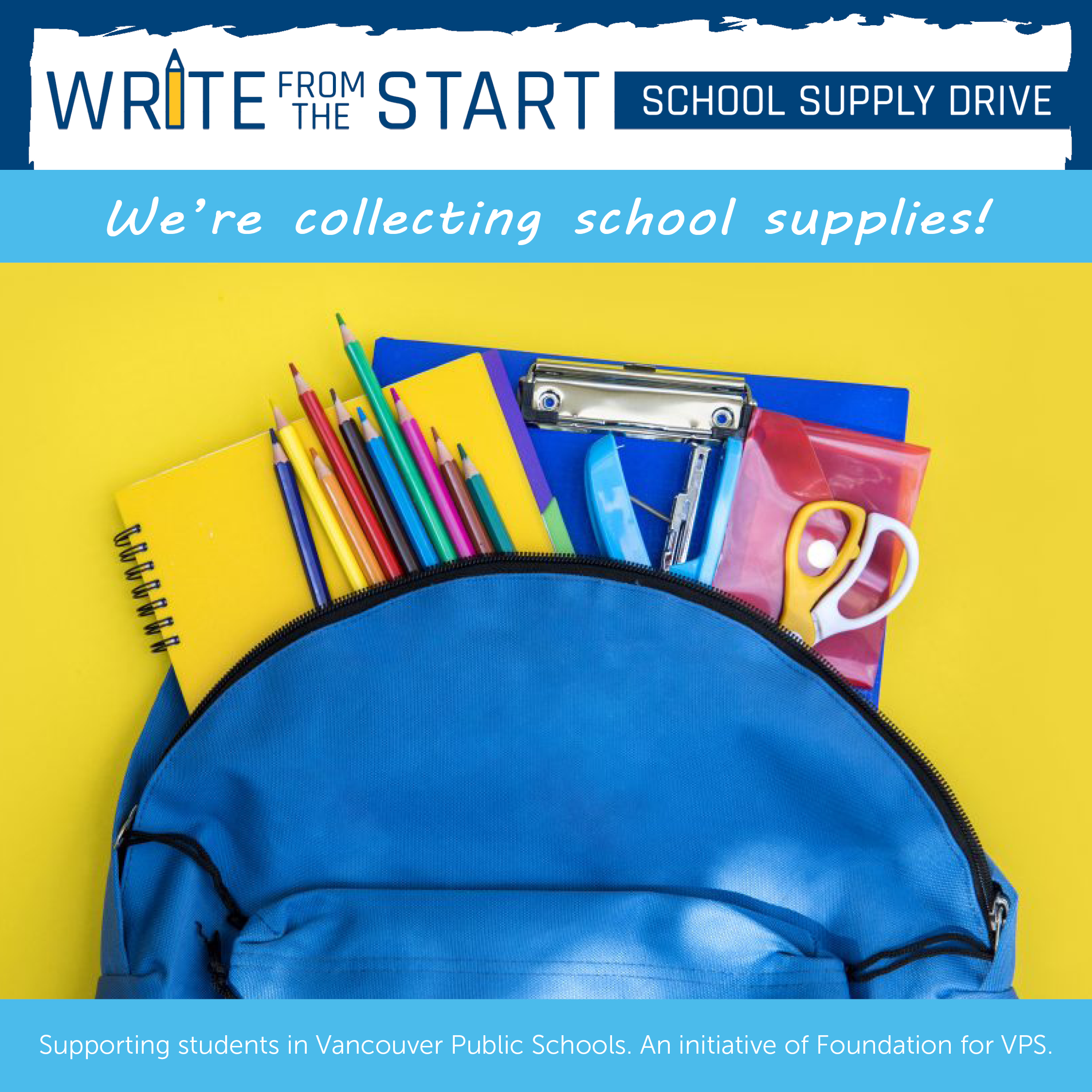 We’re collecting supplies for students in need.